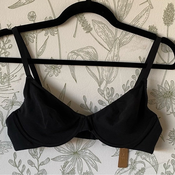 SKIMS Cotton Jersey‎ Mesh Lining Underwire Bra Soot Size 36DD - Picture 6 of 6